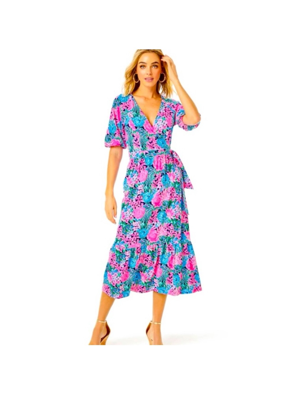 Lilly Pulitzer Brantley Midi Wrap Dress size large